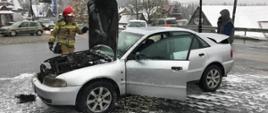 Pożar samochodu osobowego na parkingu w Bukowinie Tatrzańskiej 
