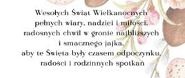 Grafika z życzeniami Komendanta Miejskiego Państwowej Straży Pożarnej w Elblągu z okazji Świąt Wielkanocnych