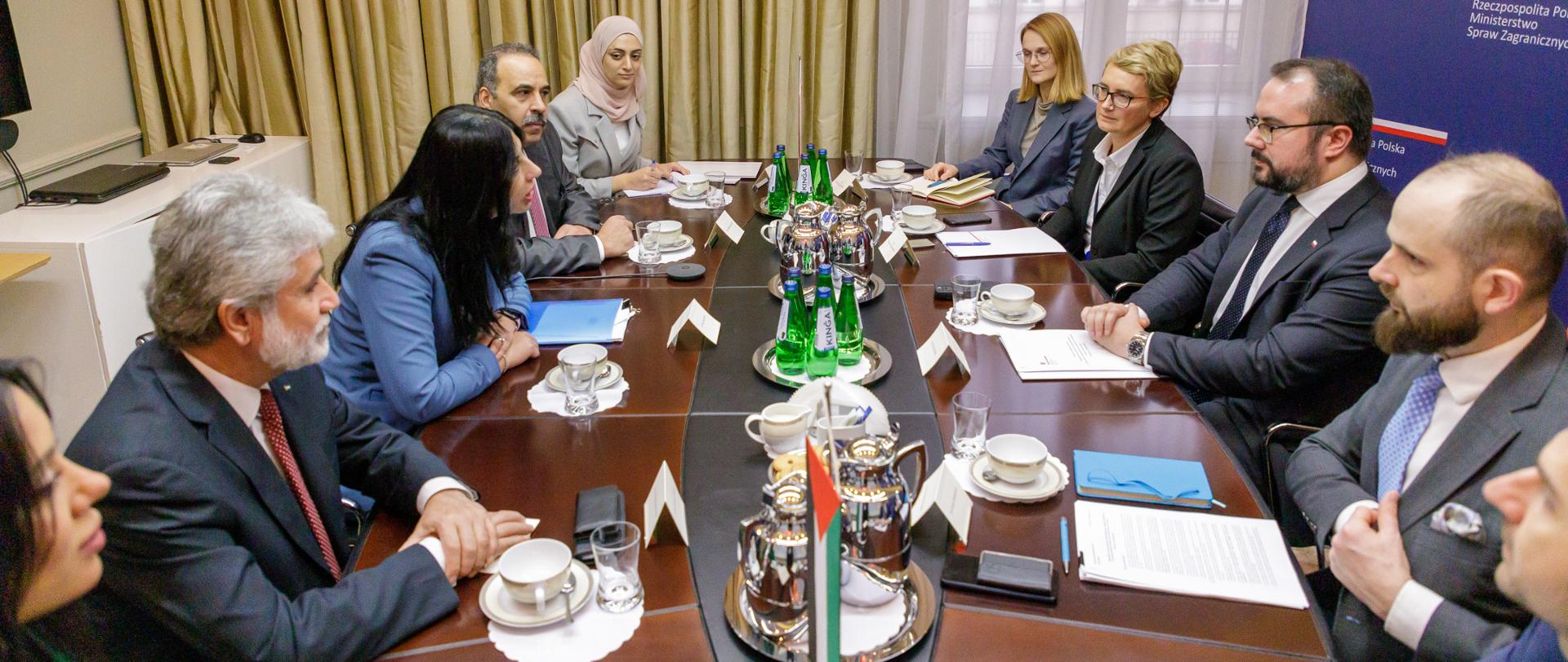 Deputy Foreign Minister Paweł Jabłoński takes part in Polish-Palestinian political consultations