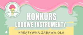 Grafika plakatu dotycząca KONKURSU "LODOWE INSTRUMENTY"