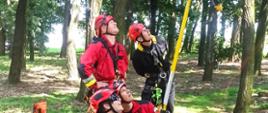 Warsztaty z ewakuacji poszkodowanych z drzew w OSP Czartki