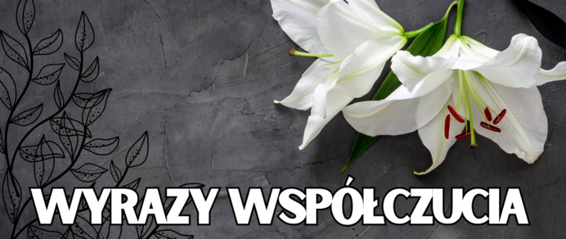 obraz przedstawiający napis wyrazy współczucia