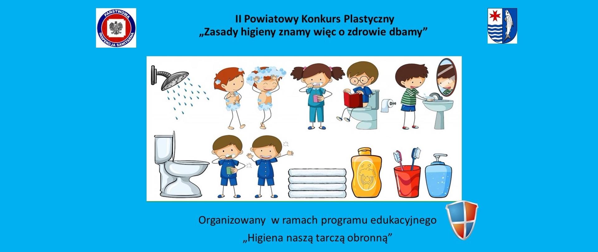 Ogłoszenie II Powiatowego Konkursu Plastycznego pt. „Zasady Higieny znamy, więc o zdrowie dbamy”