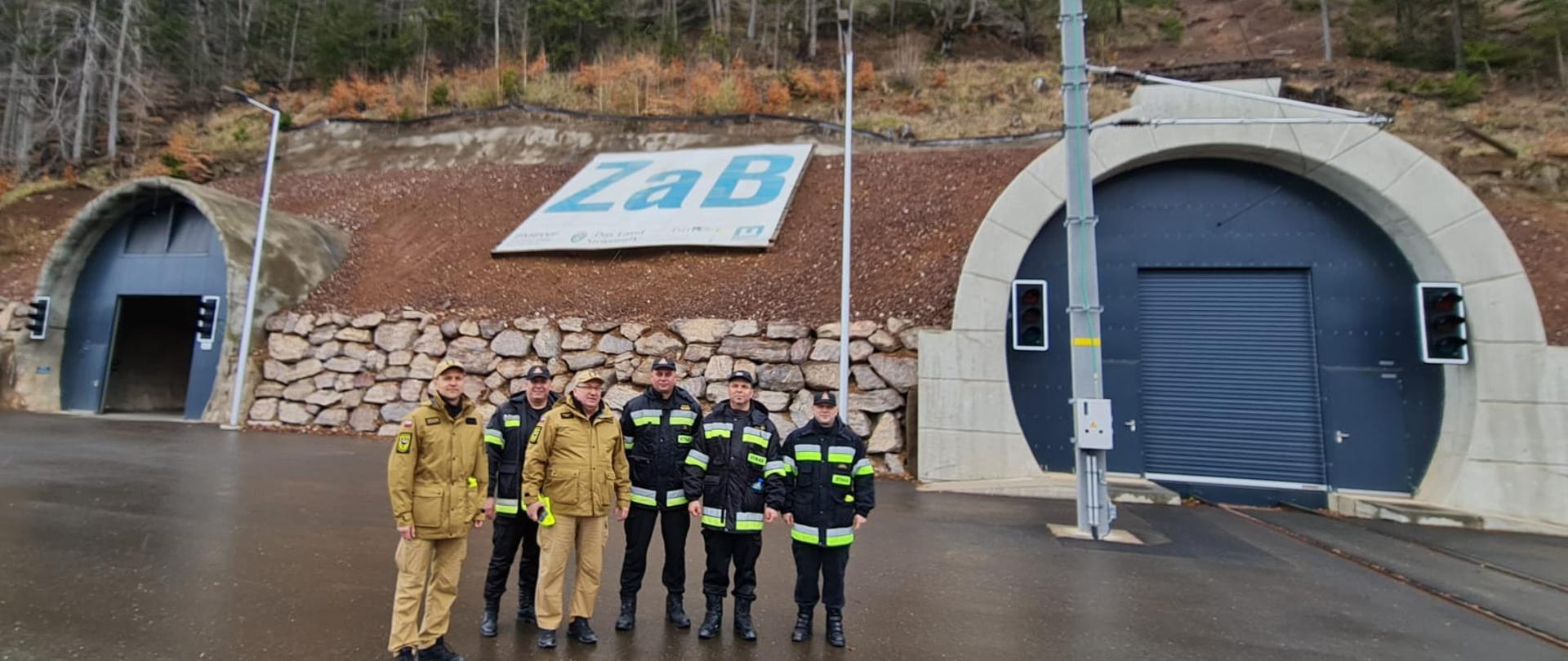 Strażacy przed tunelem