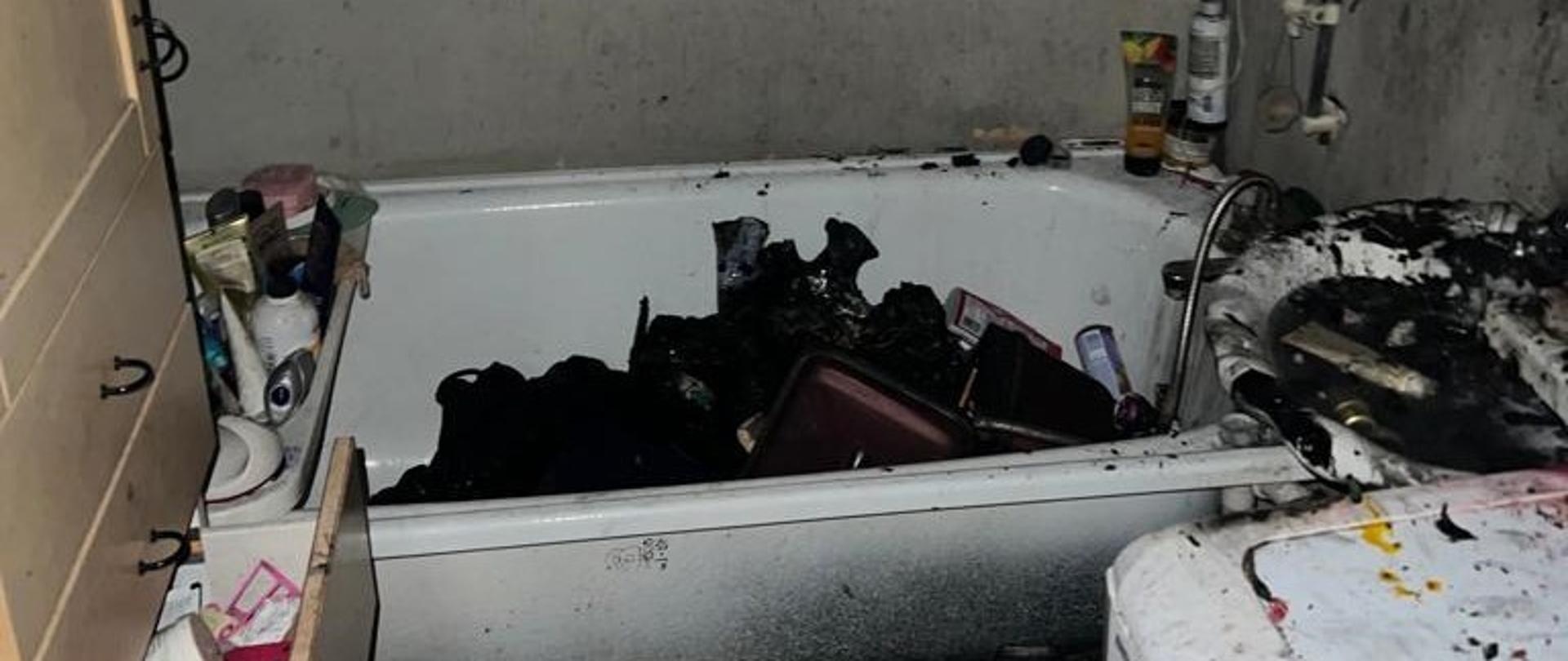 Pożar łazienki OKW