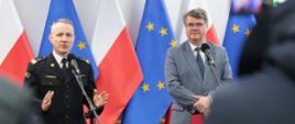 Inwentaryzacja budynków i obiektów budowlanych – konferencja prasowa z udziałem wiceministra Macieja Wąsika oraz gen. brygadiera Andrzeja Bartkowiaka komendanta głównego PSP
