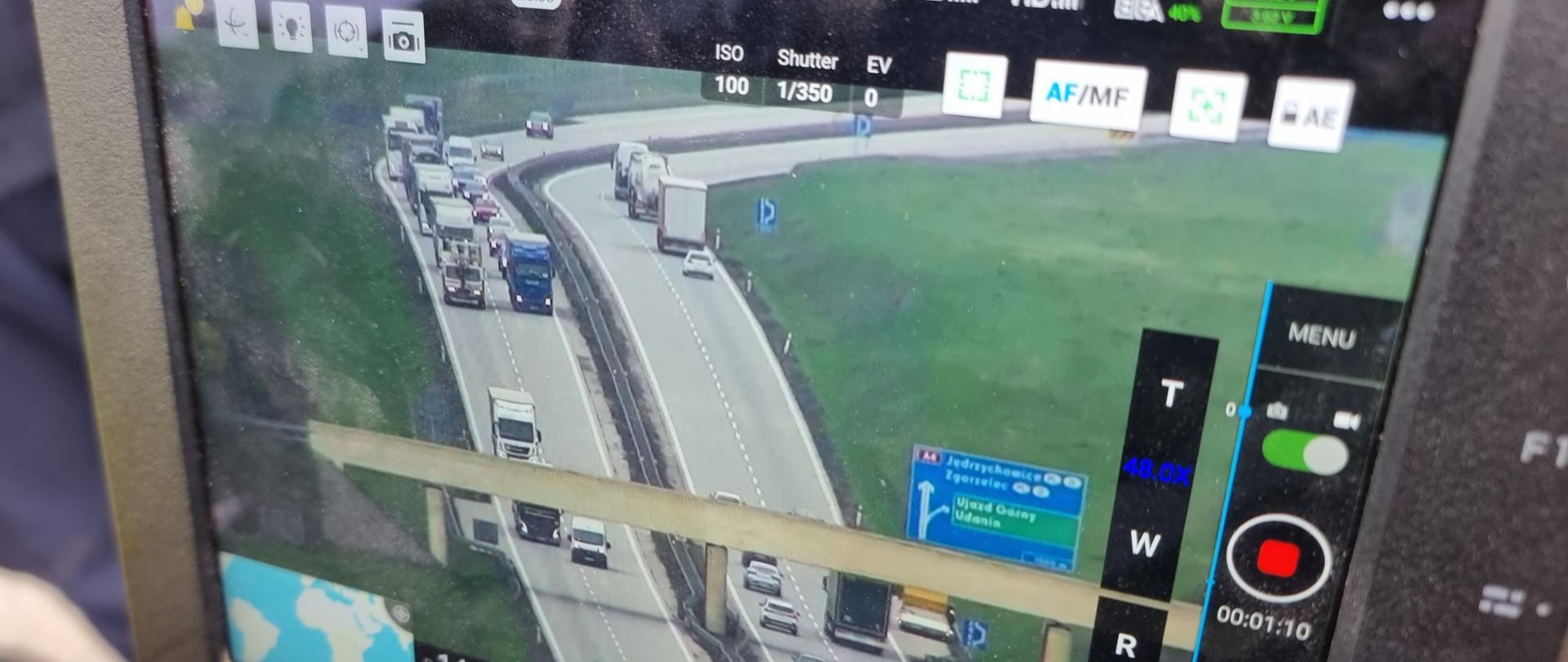 akcja Dron na A4 - 11.04.2025 r. fot. GDDKIA/Magda Szumiata