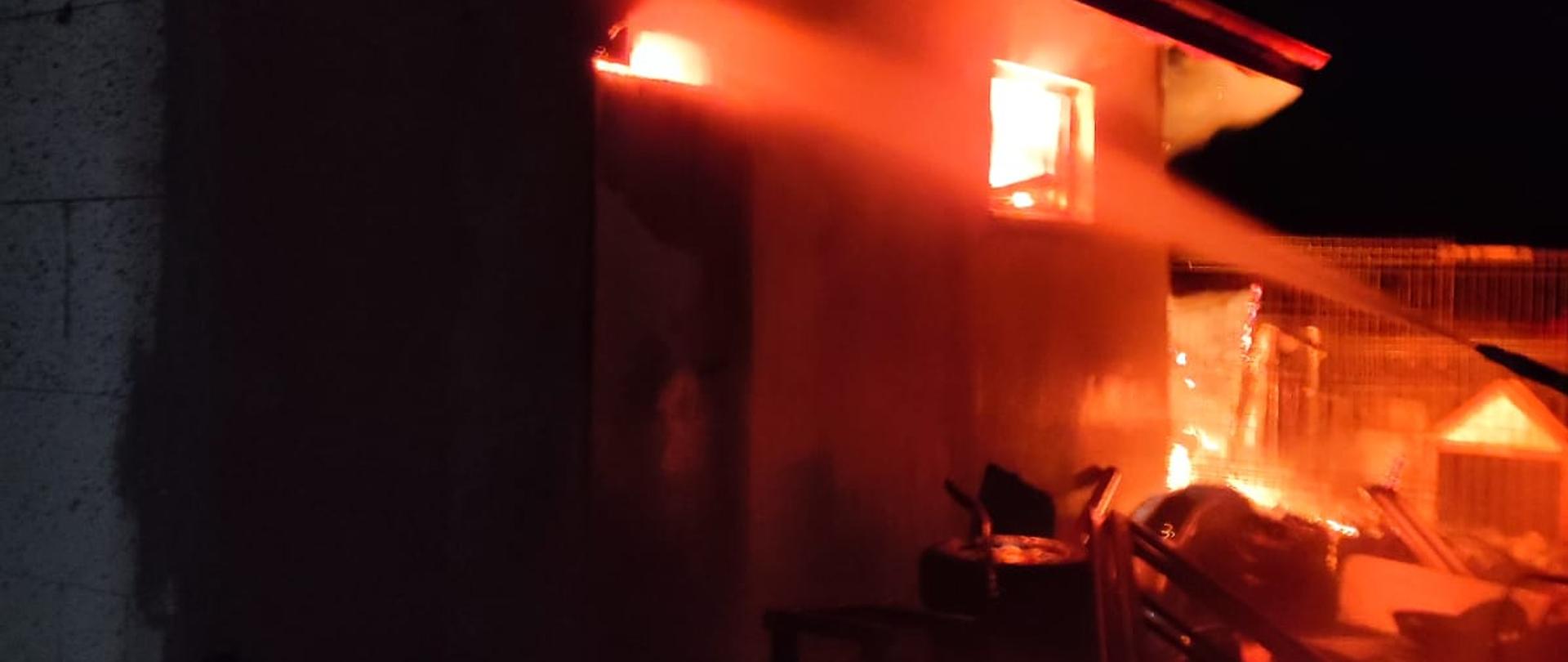 Pożar garażu Szczawin.