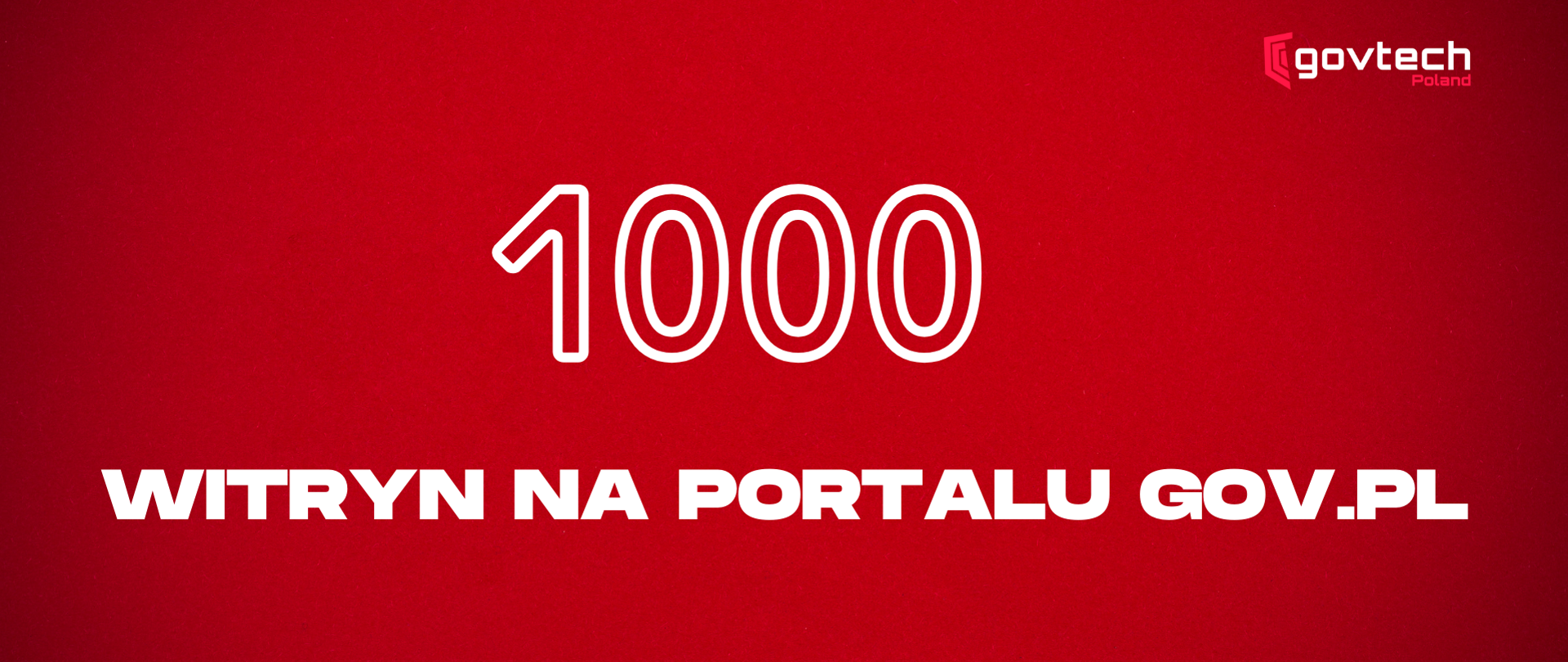 Grafika 1000 witryn na portalu Gov.pl