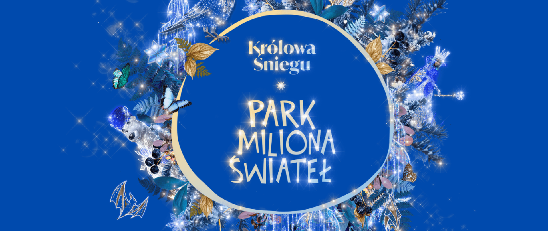 Na chabrowym tle w lewym górnym rogu znajduje się czarne logo PSM Zabrze. Na środku jest biały napis "Magia świateł", a pod nim znajduje się okrągłe, złote logo z napisem Królowa śniegu, park miliona świateł. Na samym dole zamieszczono biały napis zapraszamy uczniów szkoły muzycznej I st. kl. 1-3/c.6 oraz 1-2/c.4 16.02.2023 r. godz. 17:00.
