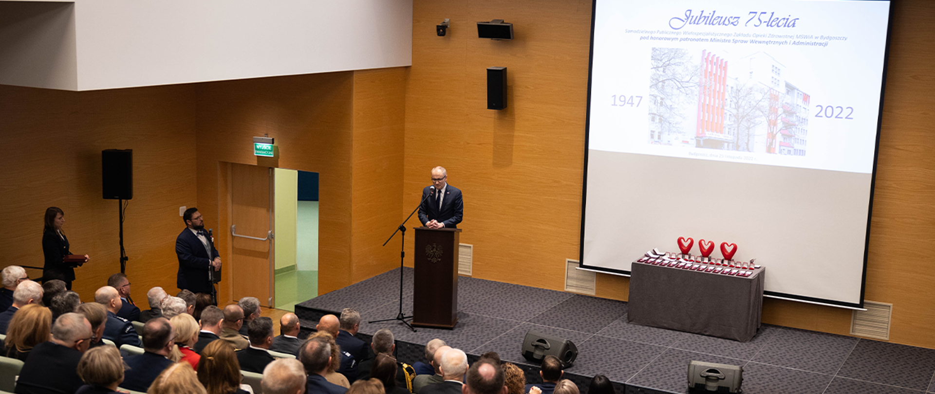 75-lecie szpitala MSWiA w Bydgoszczy z udziałem wiceministra Błażeja Pobożego
