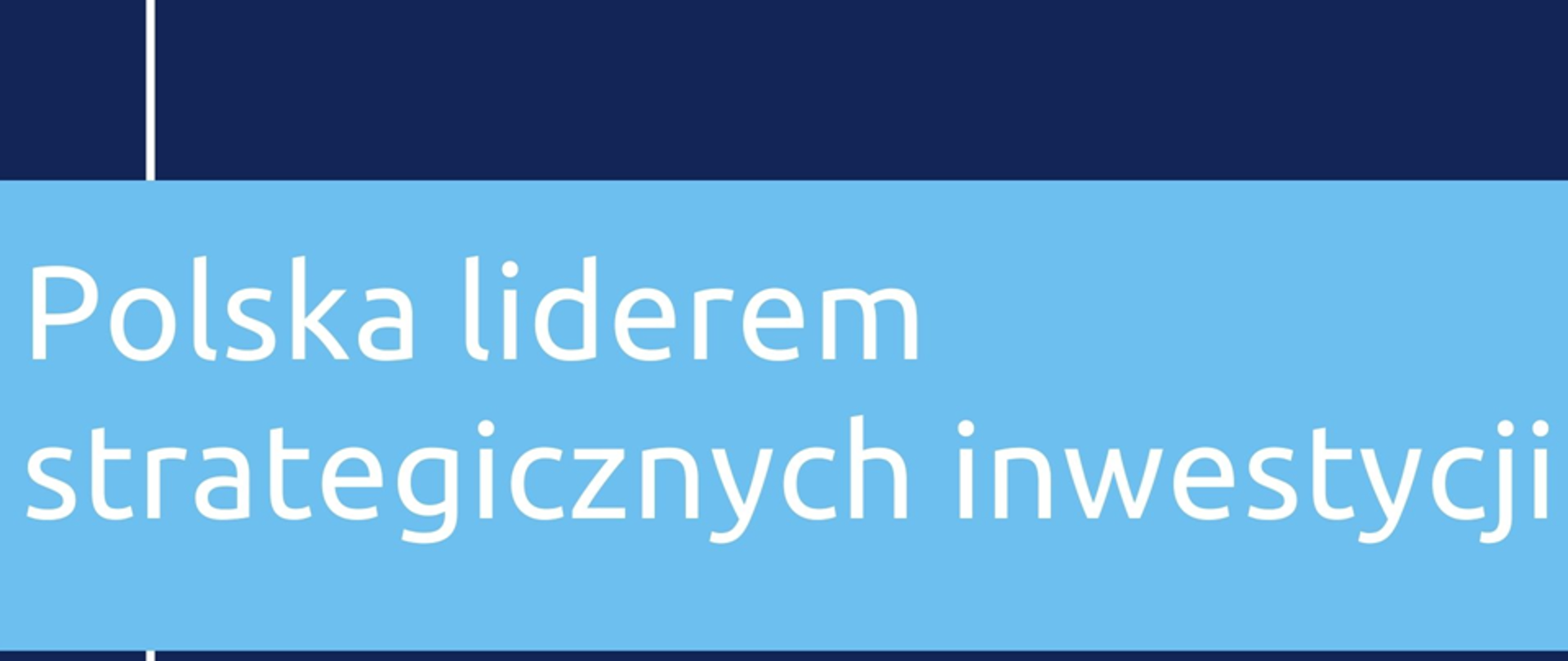 napis na grafice Polska liderem strategicznych inwestycji