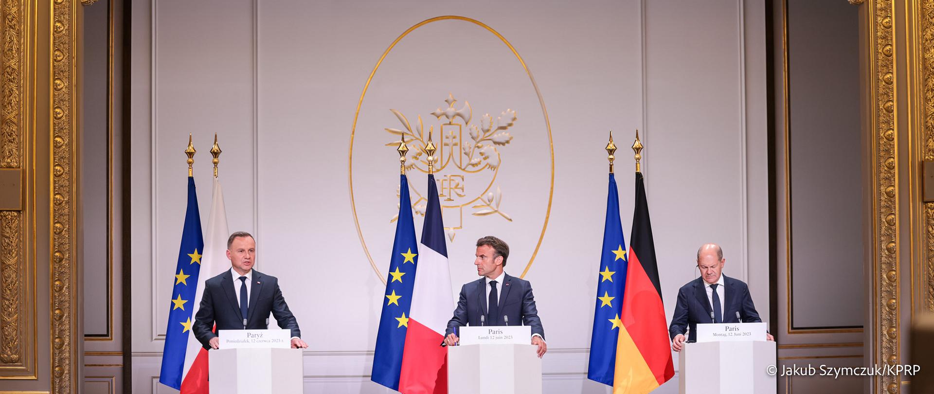 Udział Prezydenta Andrzeja Dudy w spotkaniu Trójkąta Weimarskiego w Paryżu