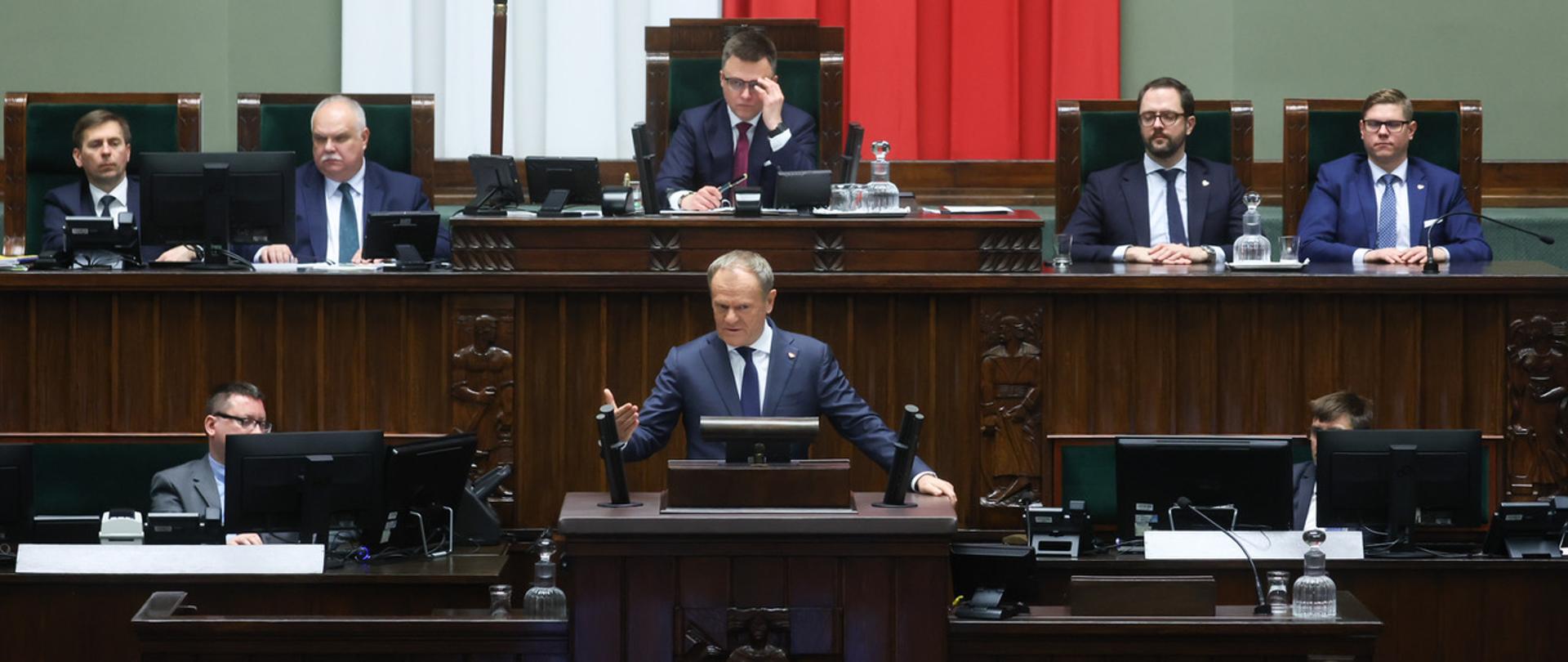 Prime Minister Tusk in Parliament.