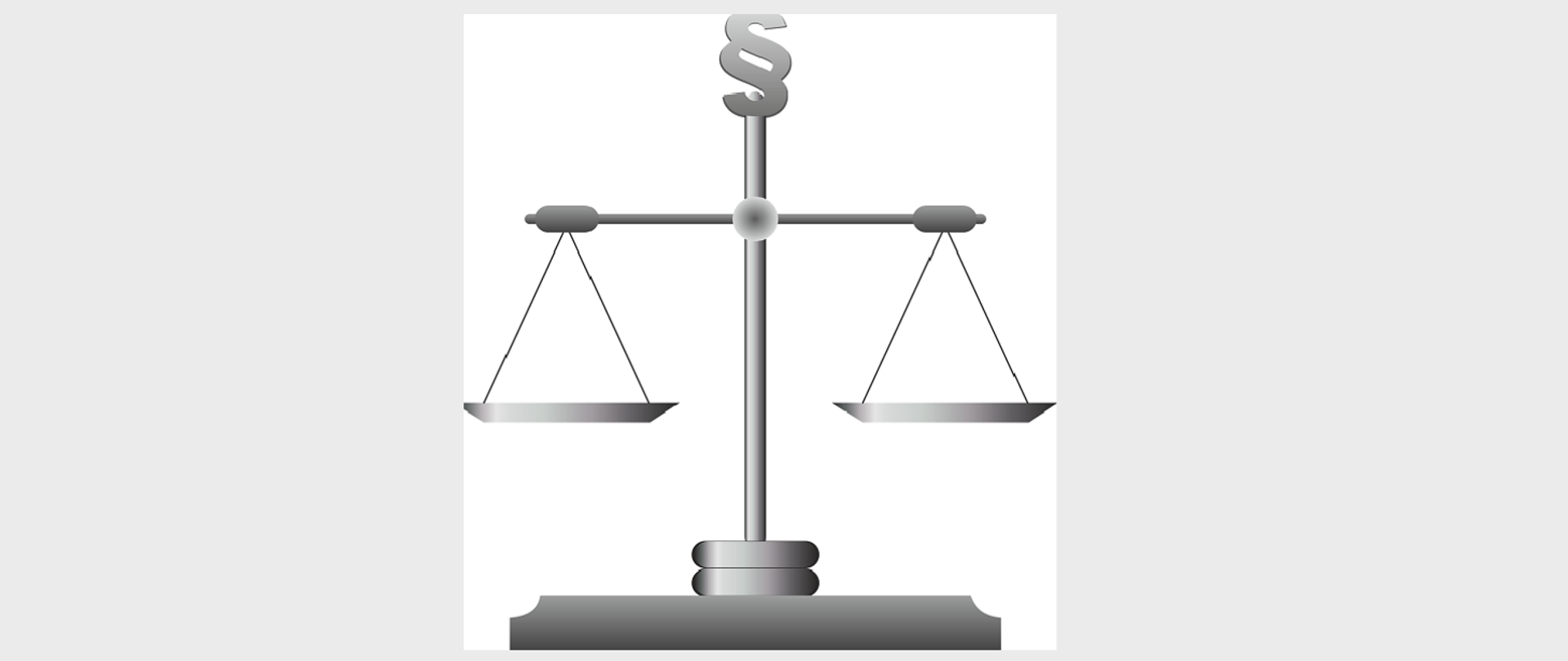 Na zdjęciu waga, obie szale równoważne, u góry paragraf