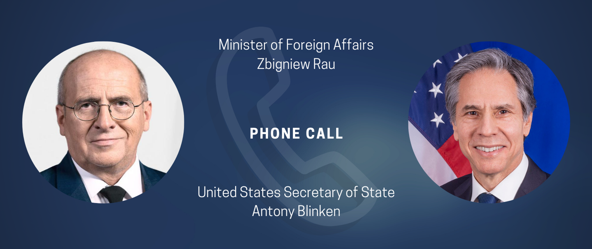 Minister Rau’s call with US Secretary of State Blinken