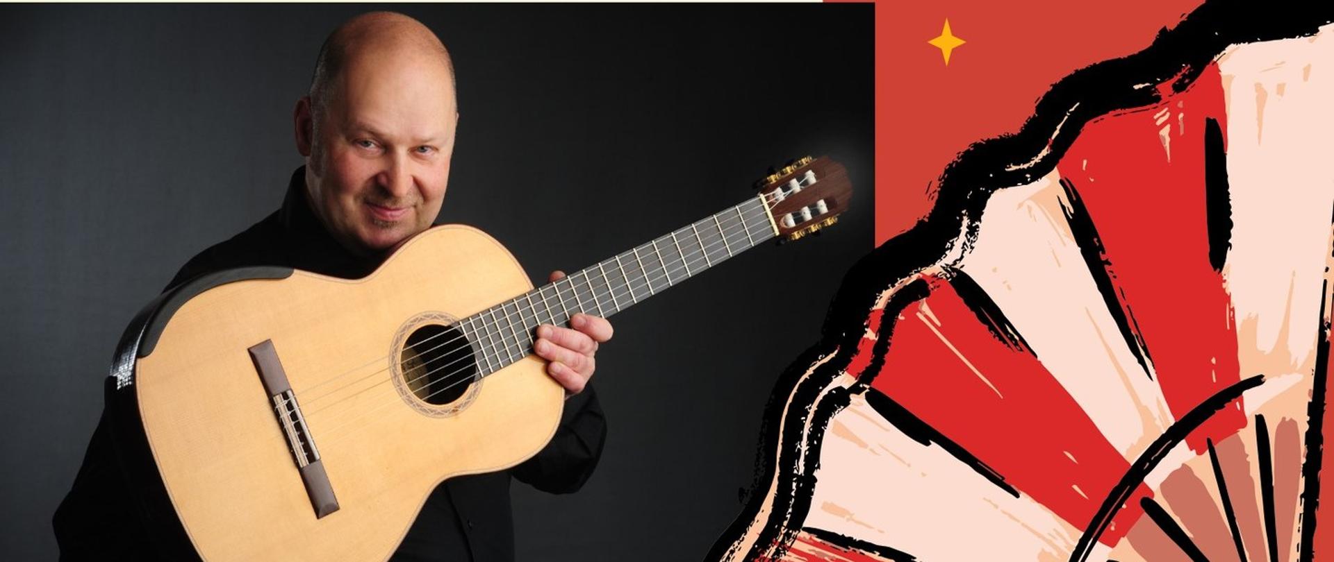 Na kolorowym plakacie umieszczone zostało zdjęcie prowadzącego oraz informacje dotyczące wydarzenia.