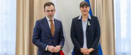 Minister Finansów Andrzej Domański z Europejską Prokurator Generalną Laurą Kövesi 