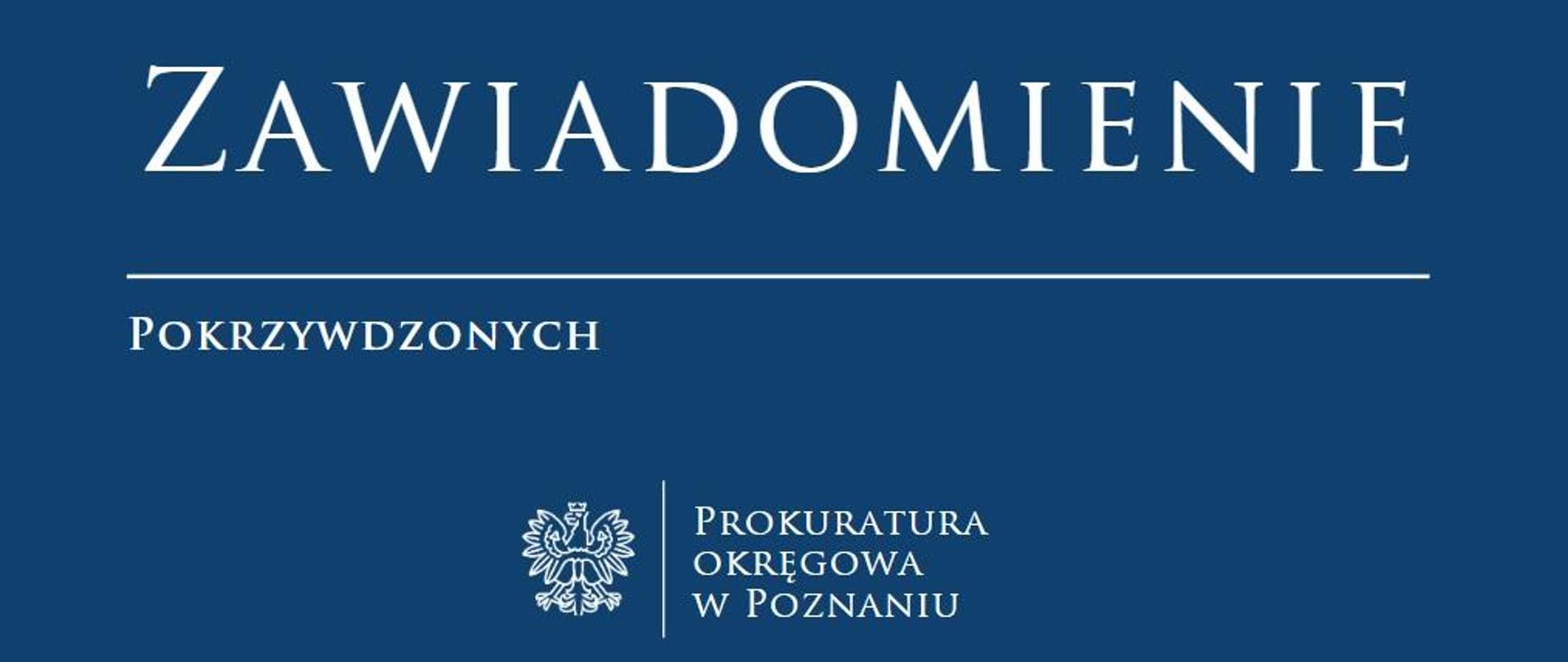 Zawiadomienie pokrzywdzonych