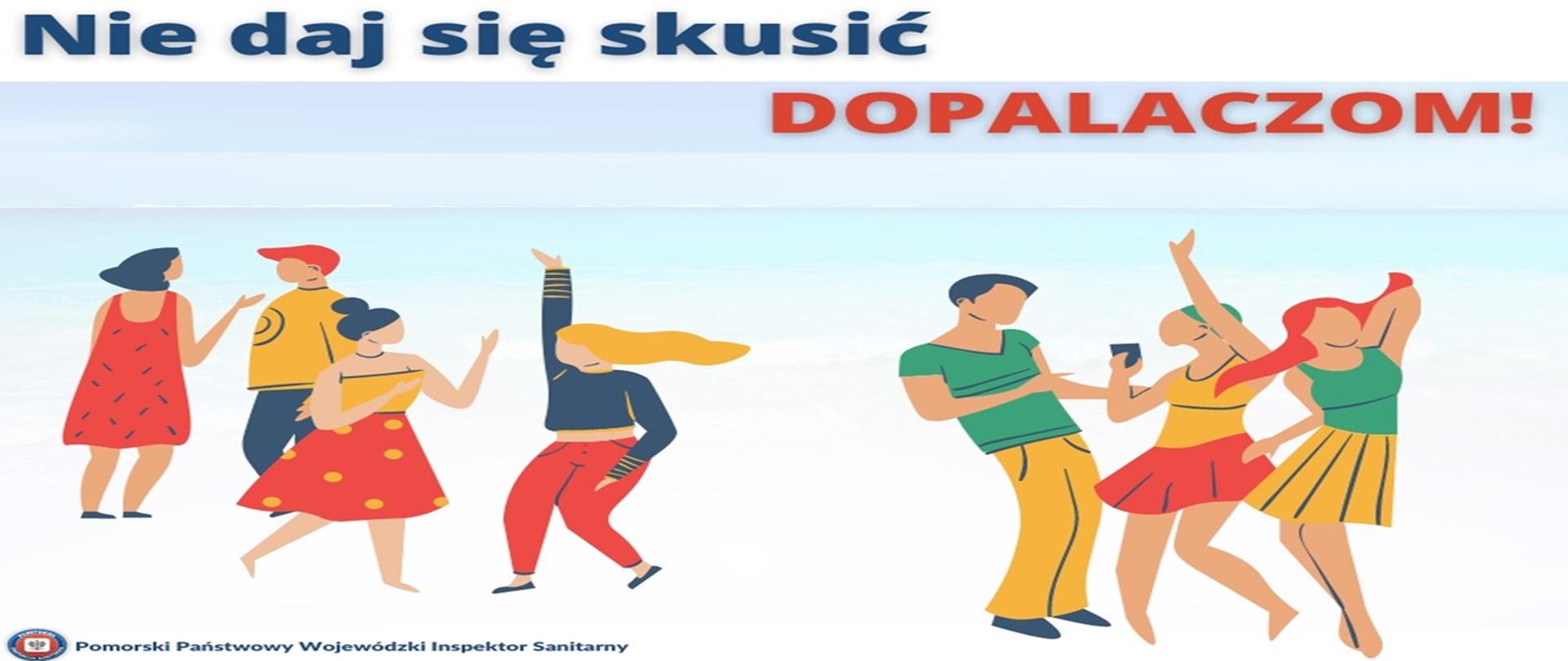 
Grafika przedstawiająca ludzi bawiących się