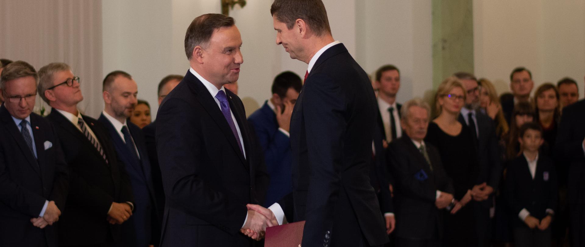Minister Edukacji Narodowej Dariusz Piontkowski i prezydent Andrzej Duda
