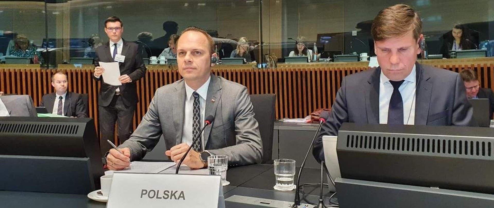 Wiceminister Rafał Weber na posiedzeniu Rady UE ds. Transportu 