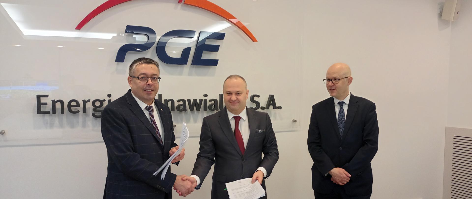 Zastępca Prezesa NFOŚiGW Artur Michalski w siedzibie PGE Energia Odnawialna