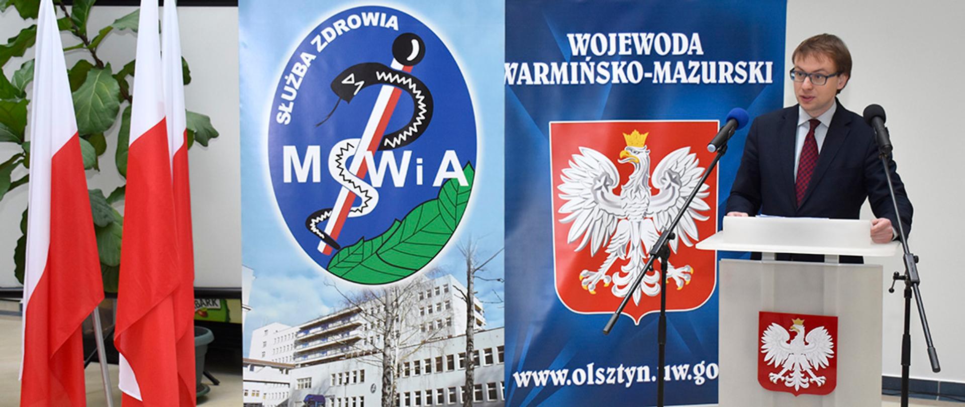 Minister Krzysztof Kozlowski w Szpitalu w Szczecinie.