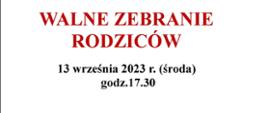 Dyrekcja Państwowej Szkoły Muzycznej w Oświęcimiu zaprasza na walne zebranie rodziców 13 września 2023 r. w sali koncertowej.