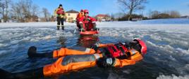 Ćwiczenia z zakresu ratownictwa lodowego na akwenach wodnych