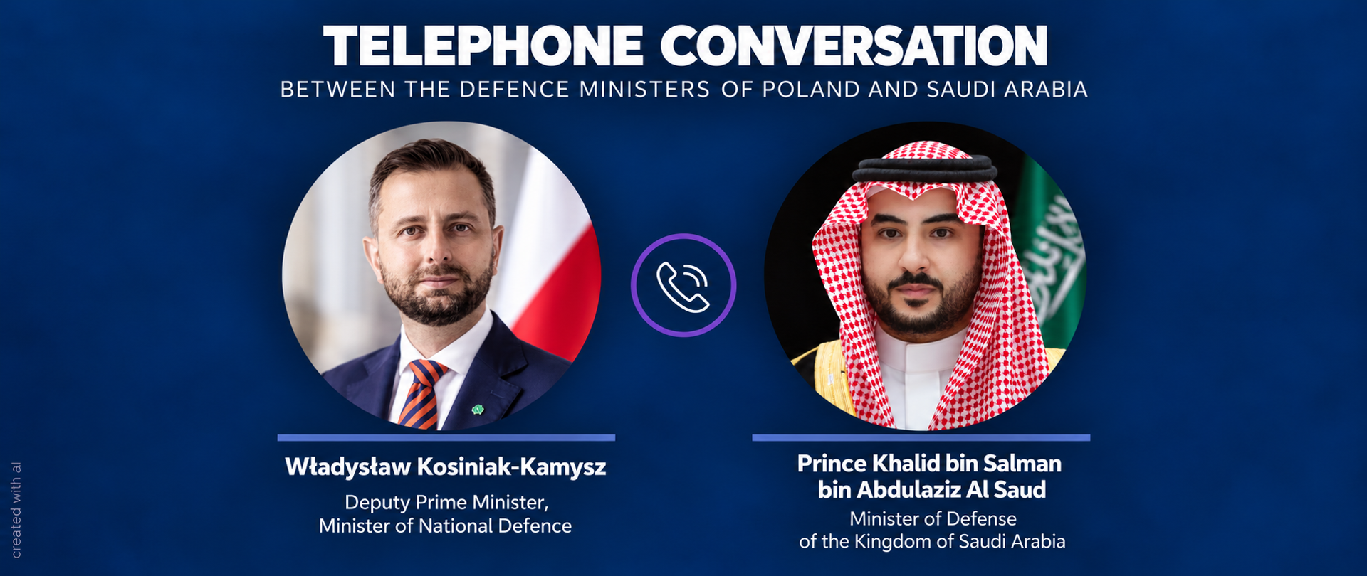 Telephone conversation between the Polish and Saudi Arabian defence ministers