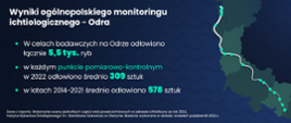 Infografika - Wykonanie oceny jednolitych części wód powierzchniowych w zakresie ichtiofauny za rok 2022