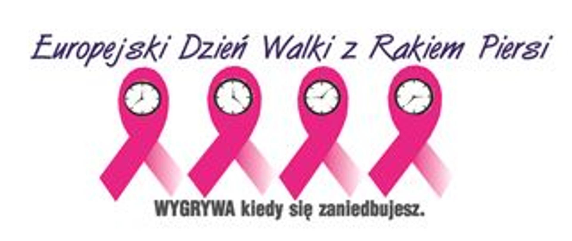 baner dotyczący obchodów Europejskiego Dnia Walki z Rakiem Piersi