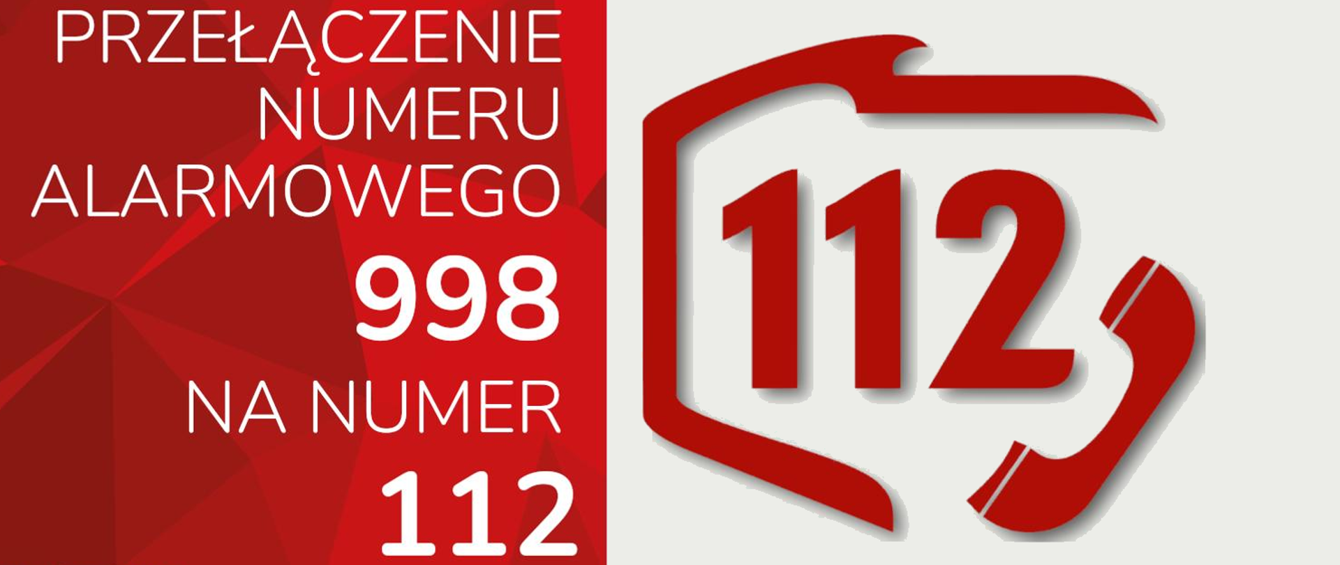 Przełączenie numeru alarmowego 998 na numer 112