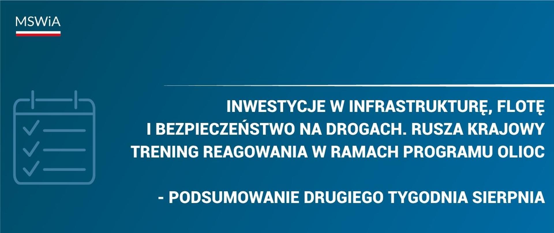 Podsumowanie drugiego tygodnia sierpnia