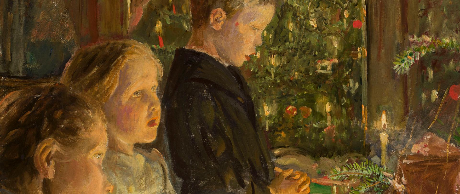 Dzieci przy choince, Muzeum Narodowe w Warszawie, fot. Wilczyński Krzysztof