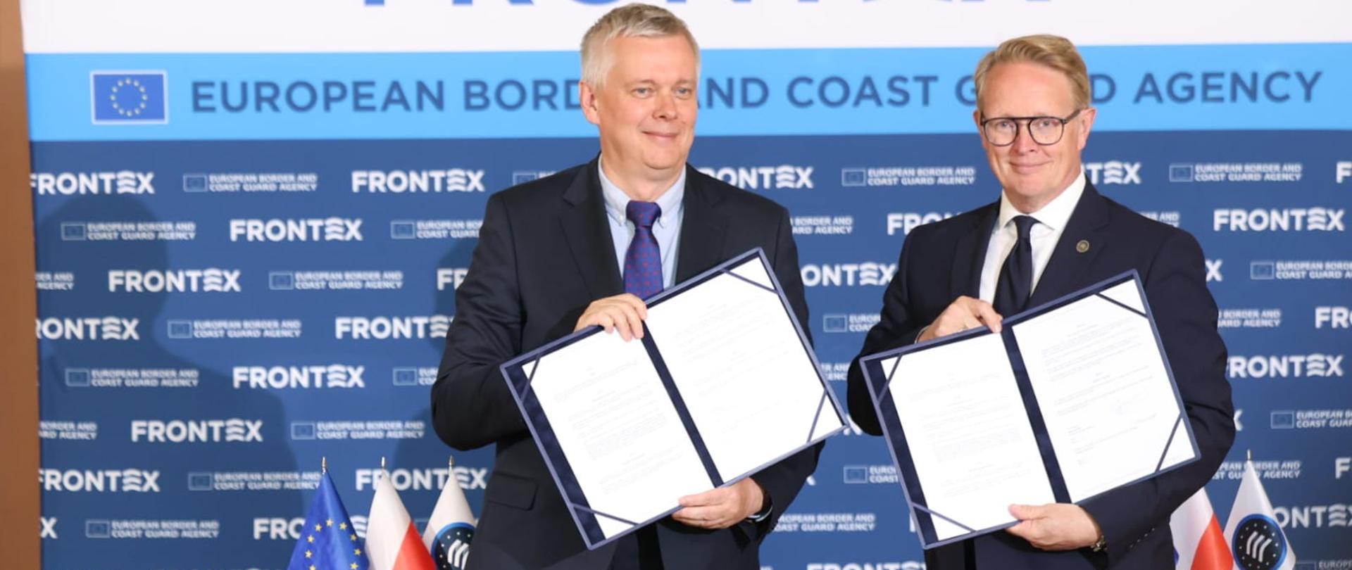 Podpisanie porozumienia o współpracy między Agencją Frontex a Ministrem Spraw Wewnętrznych i Administracji
