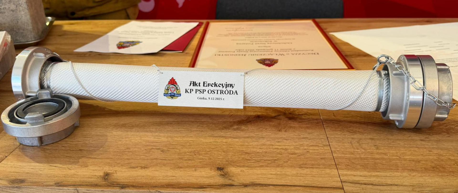 Uroczystość podpisania i wmurowania aktu erekcyjnego pod budowę Komendy Powiatowej oraz Jednostki Ratowniczo-Gaśniczej w Ostródzie