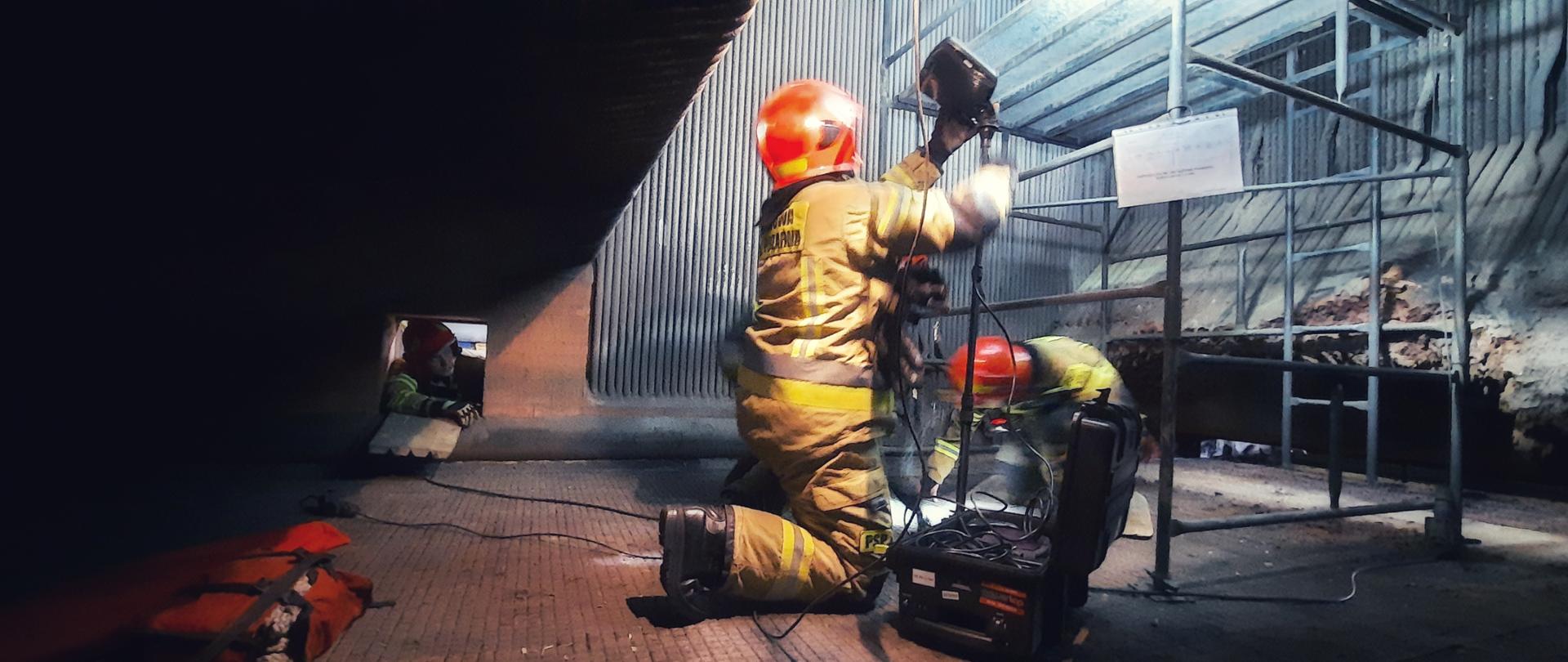 Ćwiczeniach na terenie ciepłowni w Chrzanowie firmy Veolia Południe Sp. z o.o.