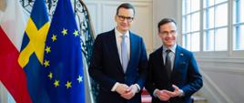 Premier Mateusz Morawiecki z wizytą z premierem Szwecji Ulfem Kristerssonem w Sztokholmie.