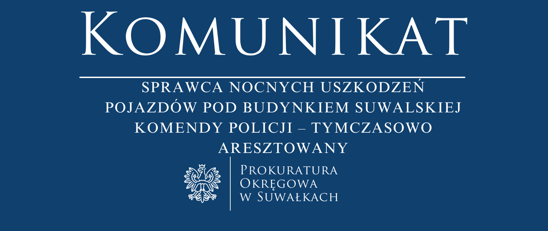 Sprawca nocnych uszkodzeń pojazdów tymczasowo aresztowany