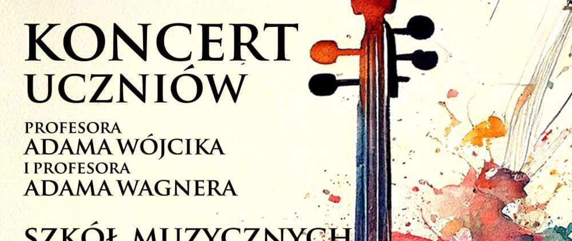 Koncert skrzypcowy uczniów - plakat