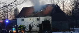 Pożar budynku jednorodzinnego w Pisarzowicach