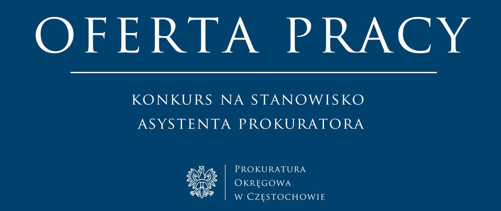 Konkurs na stanowisko asystenta prokuratora