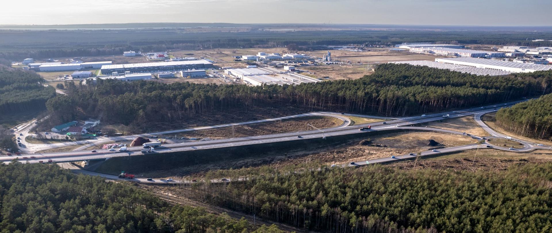 Zdjęcie lotnicze drogi