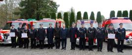Uroczysty apel z okazji przekazania samochodów dla jednostek Ochotniczych Straży Pożarnych z terenu gminy Bejsce 