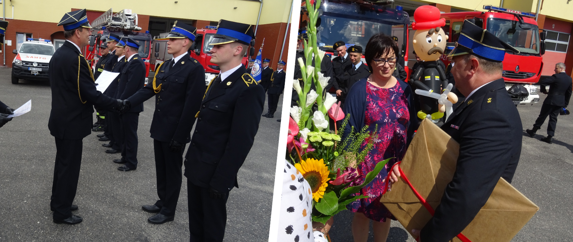 Zdjęcie przedstawia funkcjonariuszy PSP w Międzychodzie.