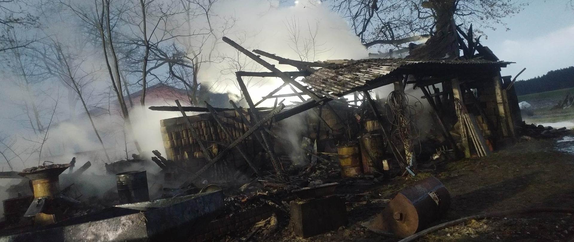 Pożar stodoły w Baranowicach 