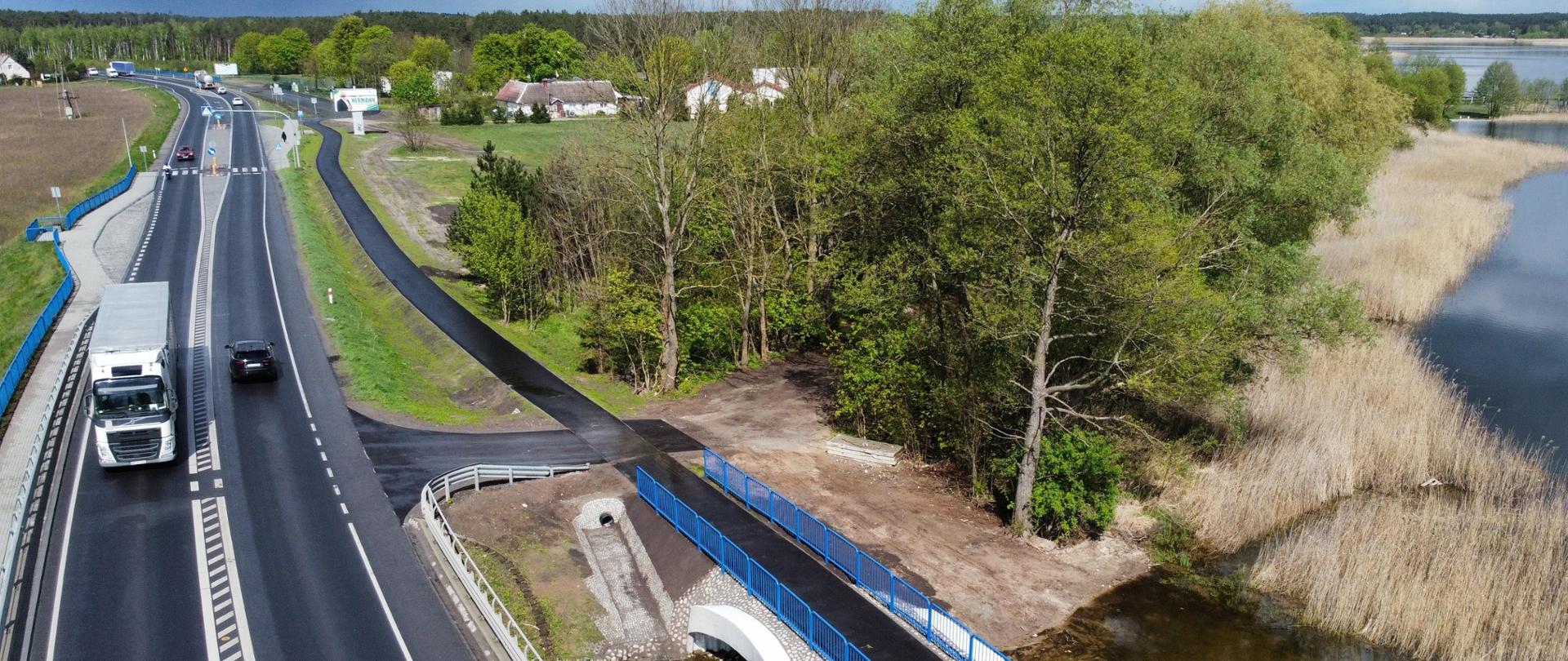 Ukończony ciąg pieszo-rowerowy DK25 Brzoza - Nowa Wieś Wielka