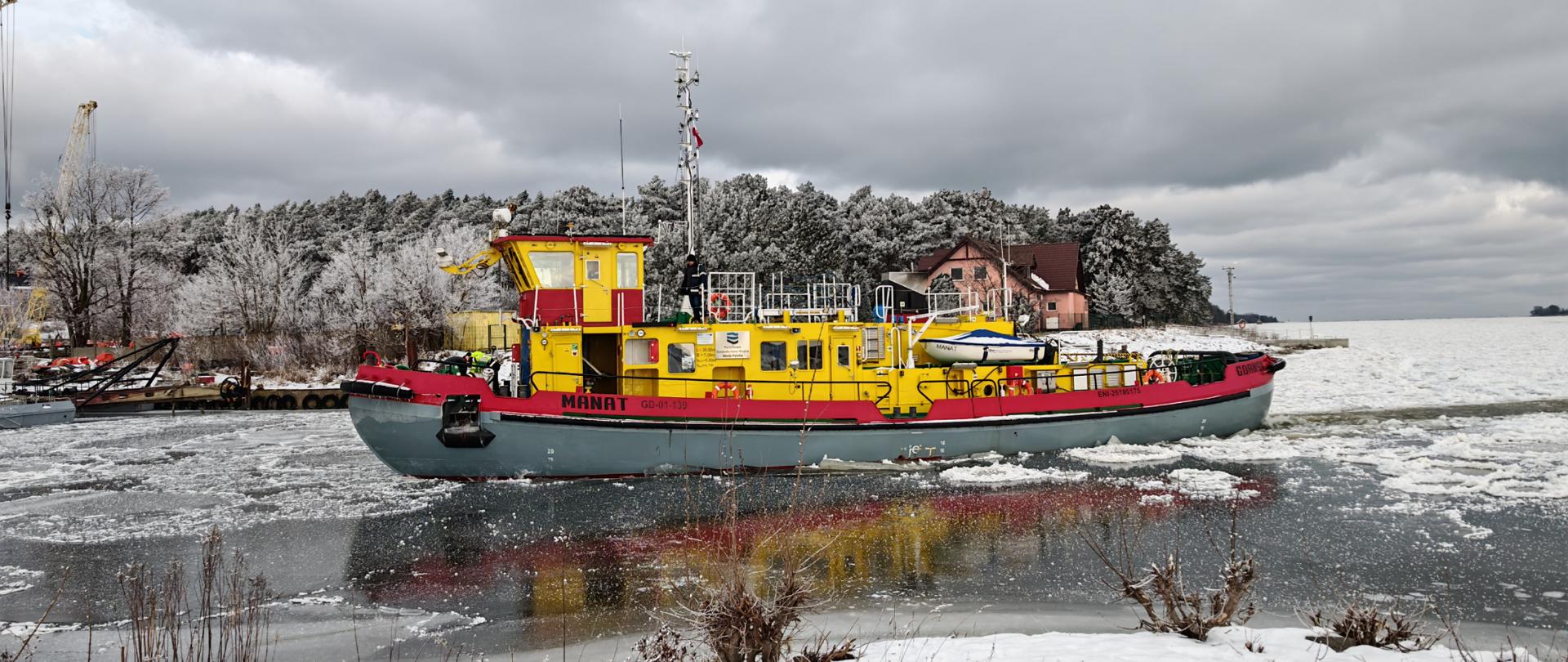 lodołamacz Manat na Wiśle 